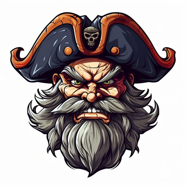 pirata do logotipo dos desenhos animados