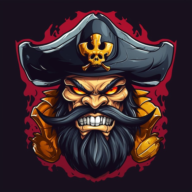 pirata do logotipo dos desenhos animados