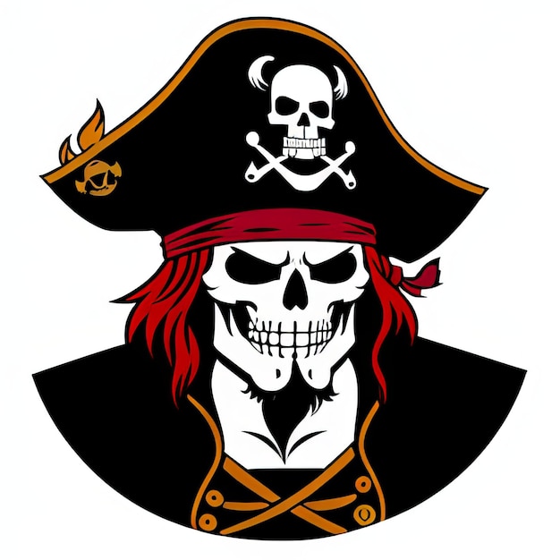 pirata de logotipo de dibujos animados