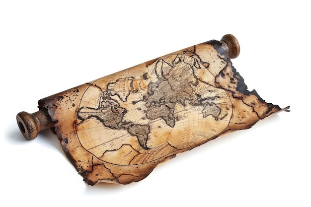 Los piratas encuentran el mapa antiguo solos.