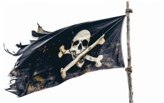 Foto pirate legacy jolly roger flag generative ki