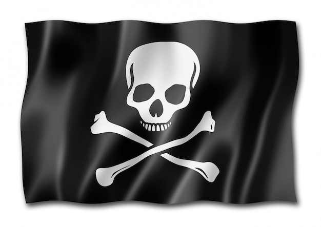 Piratenflagge, Piratenflagge isoliert