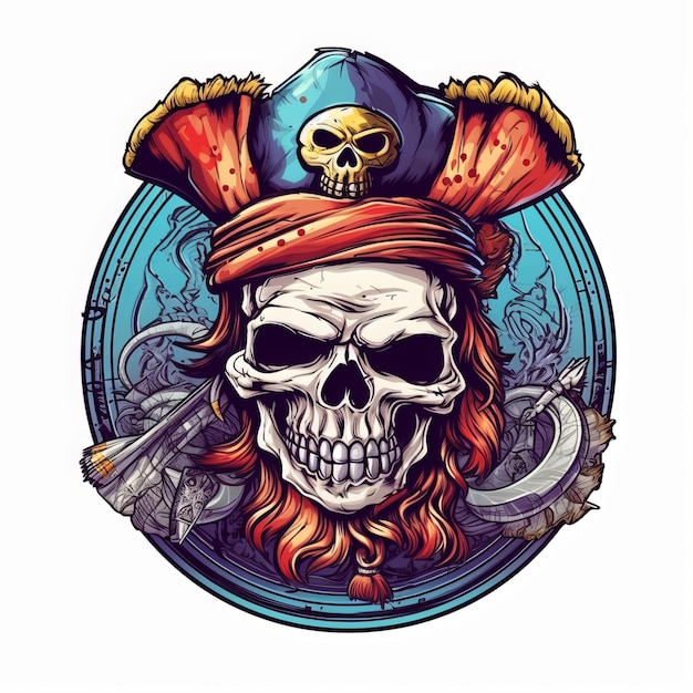 Piratenschädel-Emblem