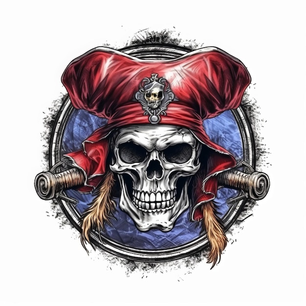 Piratenschädel-Emblem