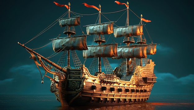 Piratenschiff-Kunst