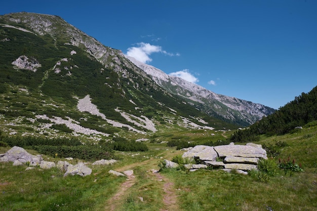 Pirin-Gebirge am Sommertag Bansko Bulgarien