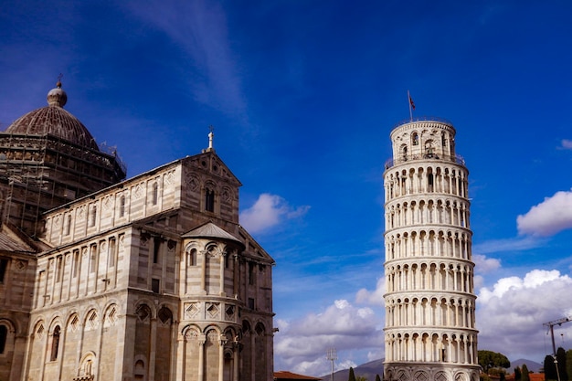 Pisa Itália famosa vista da torre inclinada