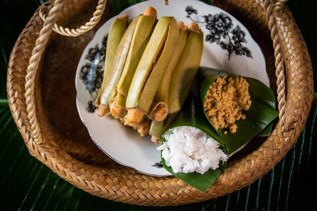 Pisang Rebus oder gekochte Banane ist ein traditioneller Snack aus dem Land Perlis Malaysia