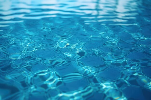 Una piscina con agua azul y ondas de agua IA generativa