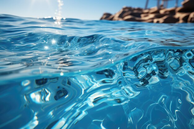 la piscina azul de ariel el concepto de los días de vacaciones
