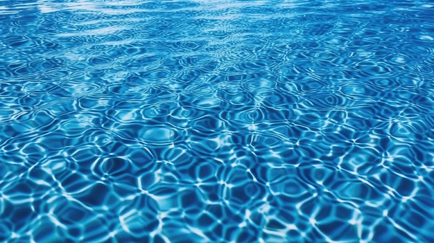 Una piscina azul con ondas de agua y las palabras acuario.