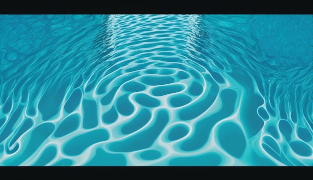 Una piscina azul con ondas y las palabras "agua" en el fondo.