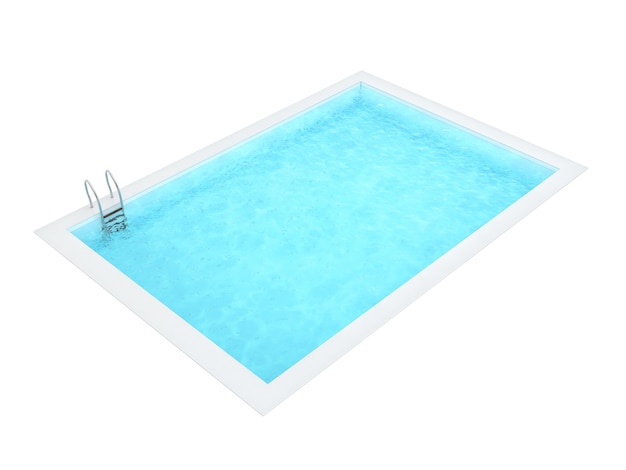 Piscina em fundo branco