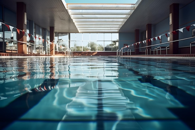 Piscina estimulante para nadar con carriles listos para nadadores