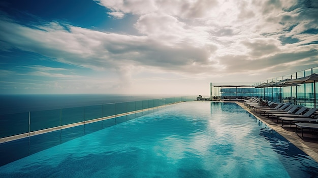 La piscina del hotel grand