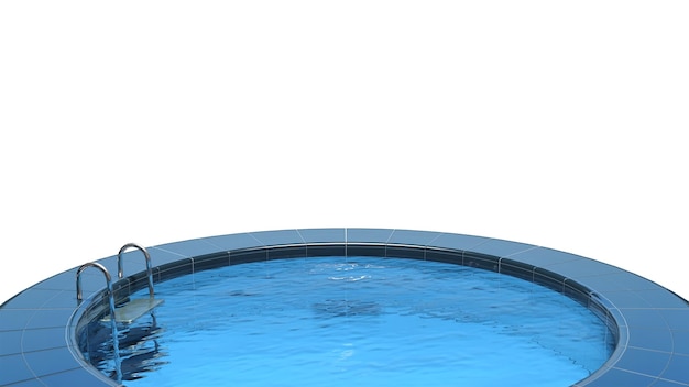 Piscina isolada em branco