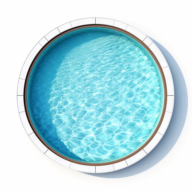 Foto piscina isolada em fundo branco