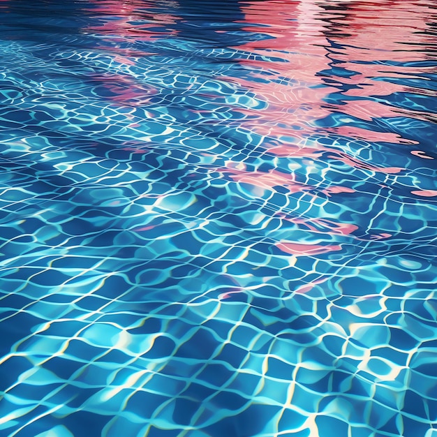 La piscina ondulaba el agua con los reflejos del sol.