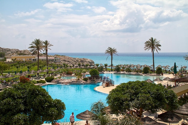 Piscina en villa de lujo Rodas Grecia