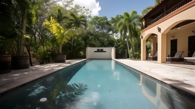 Foto la piscina de la villa