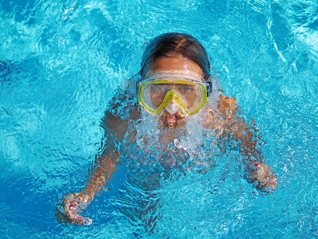 Foto en la piscina .