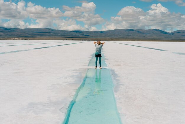 Foto piscinas para a extracção de lítio em salinas grandes jujuy, argentina