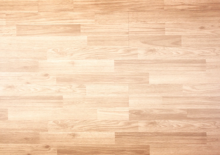 Foto piso de la cancha de baloncesto de arce de madera dura vista desde arriba