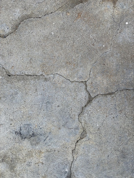 Piso de cemento con suciedad y grieta para la imagen de fondo