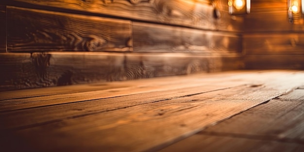 Piso de madera en una casa de madera.