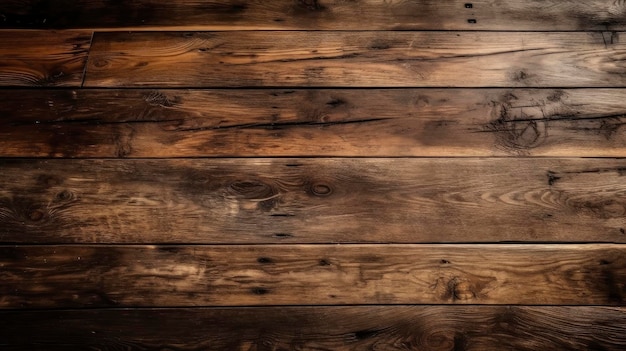 Un piso de madera con un fondo marrón oscuro y una luz blanca en la parte superior
