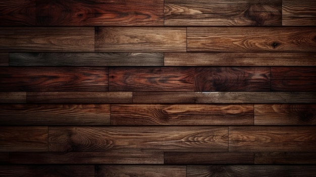 Un piso de madera con madera de color marrón oscuro y marrón oscuro