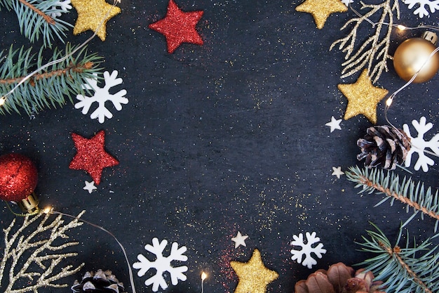 Piso de Navidad yacía en un oscuro