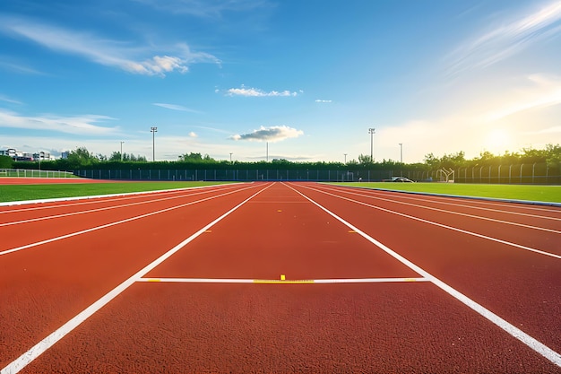 pista de atletismo de atletismo y atletismo de campo línea de meta línea de inicio
