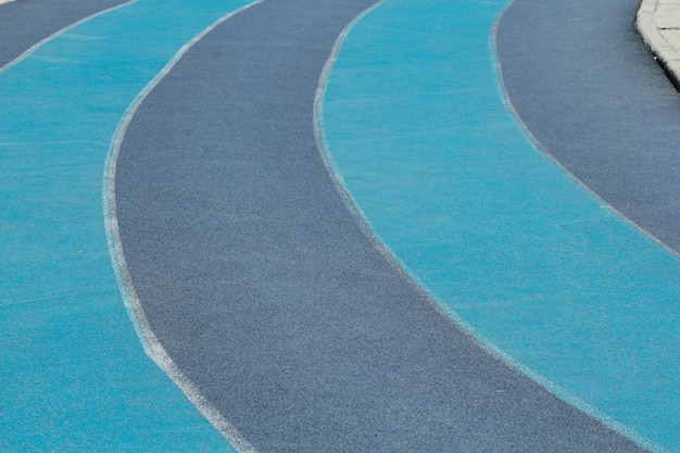 Foto pista de carreras azul