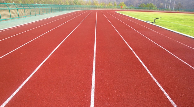 Pista de corrida com números de partida