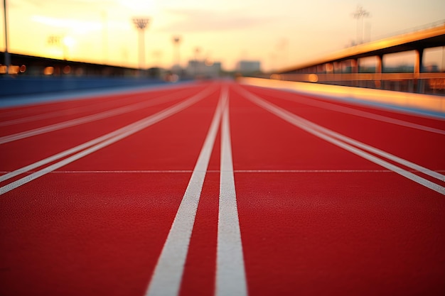 Pista de corrida prístina superfície lisa pronta para os corredores desfrutar de uma corrida perfeita e exercício