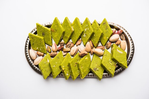 Pista Katli, Burfi, barfi, burfee o tarta de pistacho