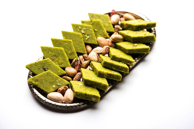 Pista Katli, Burfi, Barfi, Burfee oder Pistazienkuchen