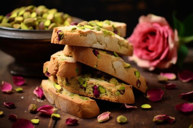 Foto pistachio cardamom rose biscotti sonho