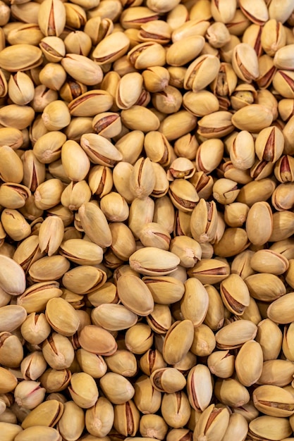 Pistachos Alimentos orgánicos saludables Primer plano