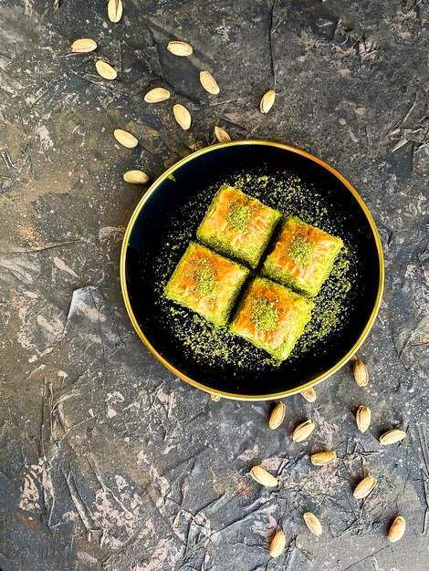 Pistazien-Baklava, traditionelles türkisches Baklava.