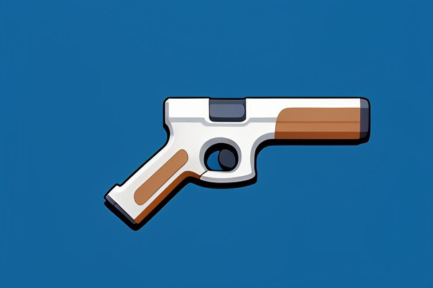 Foto pistol juguete icono de dibujos animados objeto virtual juego prop estilo simple arma ilustración diseño de interfaz de usuario