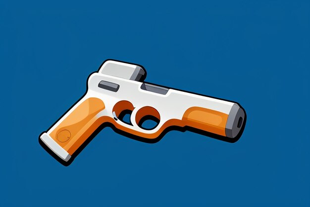 Foto pistola de brinquedo ícone de desenho animado item virtual jogo prop estilo simples arma ilustração ui design