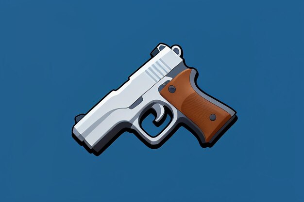 Foto pistola juguete icono de dibujos animados elemento virtual juego prop estilo simple arma arma ilustración diseño de interfaz de usuario