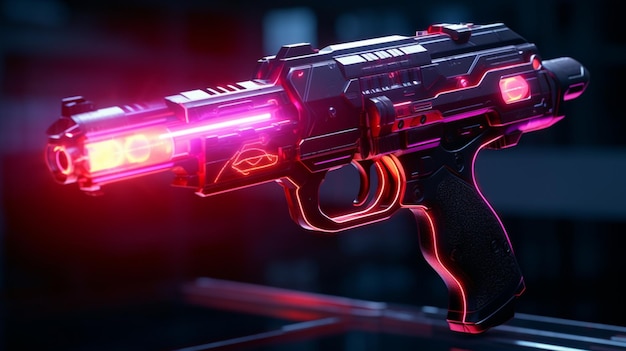 Foto pistola láser futurista