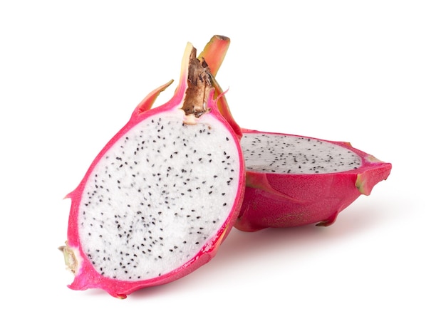 Pitahaya rosa isolada em um fundo branco