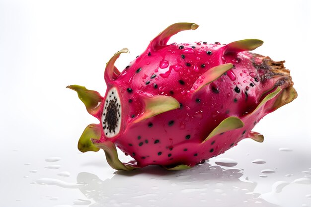 Pitaya Dragon Fruit fondo blanco ai generativo