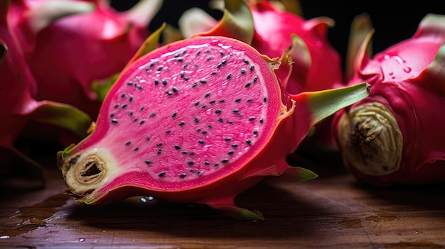 Pitaya fresca de cerca