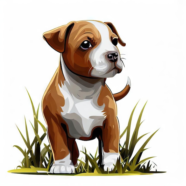 Pitbull Pup's Meadow Tale IA generativa