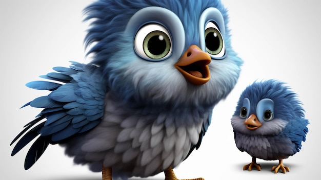 Pixar-Stil Vogel High-Definition hd fotografisches kreatives Bild